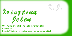 krisztina jelen business card